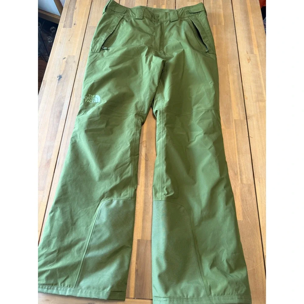 The North Face Mens DryVent Ski Snowboard Pants Olive Green Medium Regular